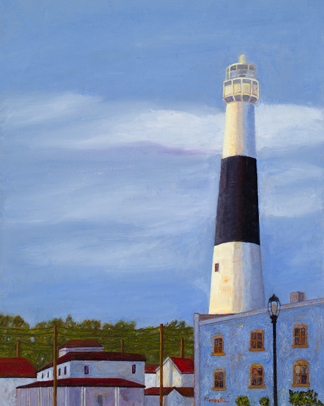 The Downtown Lighthouse Oil on Linen Panel 16x20